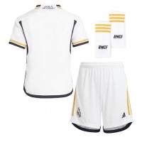 Koszulka piłkarska Real Madrid Strój Domowy dla dzieci 2023-24 tanio Krótki Rękaw (+ Krótkie spodenki)